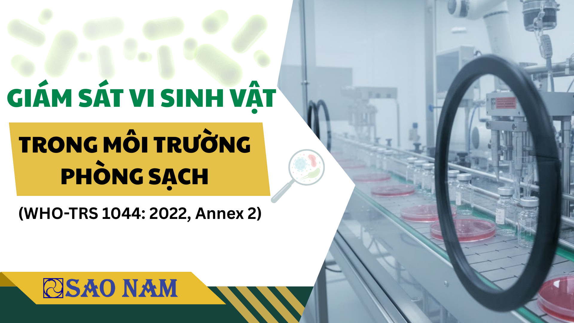Giám sát Vi sinh vật trong Môi trường Phòng sạch (WHO-TRS 1044: 2022, Annex 2)